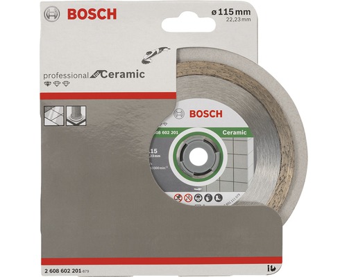 Rezný kotúč Bosch Ceramic s priemerom 115 milimetrov v obale