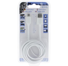 Dátový kábel USB-C 2.0 VIN 2,5 m biela-thumb-4