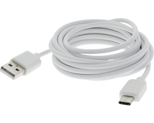Kábel USB typu A na USB typu C, stočený