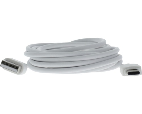 Biely USB kábel s dvoma konektormi