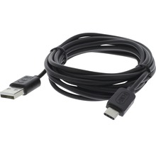 Čierny prepojovací kábel USB typu A na USB typu C