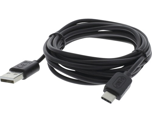 Čierny prepojovací kábel USB typu A na USB typu C