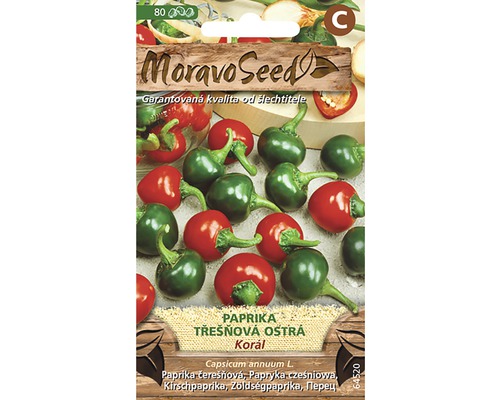 Paprika čerešňová ostrá Korál MoravoSeed