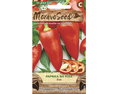 Paprika zeleninová skorá na pole EVA MoravoSeed