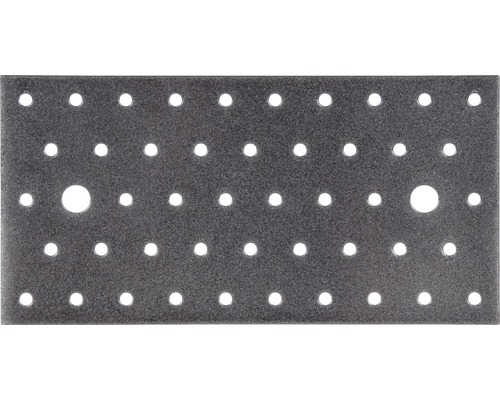 Dierovaná doska z kovu s otvormi rôznych veľkostí