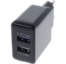 USB nabíjačka 230 V 2xUSB 5V 2,4A čierna-thumb-2