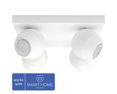 LED bodové svietidlo Philips HUE 8719514339149 Buckram 4x 5 W 4x 350 lm 2200-6500 K biele s diaľkovým ovládaním - kompatibilné so SMART HOME by hornbach