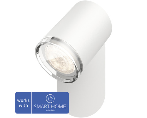 LED bodové svietidlo Philips HUE Adore IP44 5W 350lm 2200-6500K biele s diaľkovým ovládaním - kompatibilné so SMART HOME by hornbach