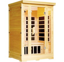 Drevená sauna so sklenenými dverami