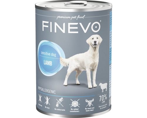 Konzerva pre psov FINEVO Sensitive Dog jahňacie čisté 800 g