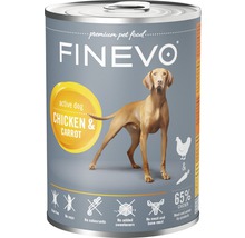 Konzerva pre psov FINEVO Active Dog kuracie s mrkvou 400 g-thumb-0