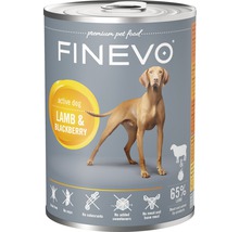Konzerva pre psov FINEVO Active Dog jahňacie s černicami 400 g-thumb-0