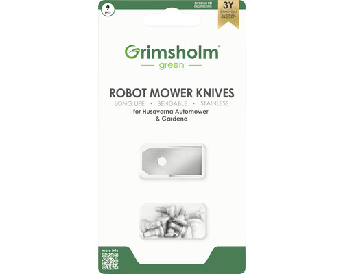 Náhradné nože Grimsholm pre robotické kosačky GARDENA balenie 9 ks