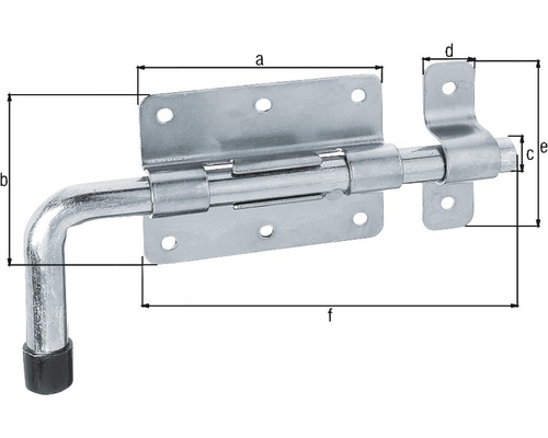 Závora dverí s rozmermi