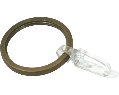 Krúžok s háčikom a vložkou Windsor bronz Ø 33 mm, 10 ks