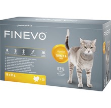 Kapsička pre mačky Finevo Digestion morčacie s ryžou 16 x 85 g-thumb-0