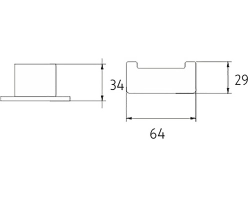 Technický nákres komponentu s rozmermi