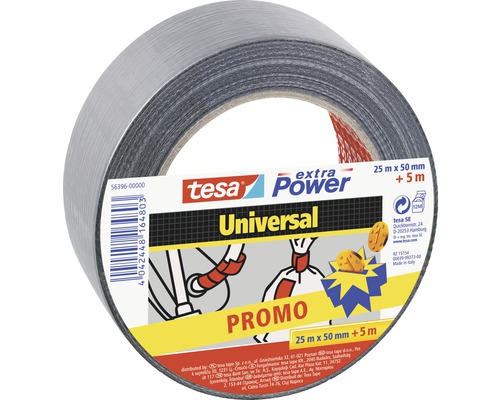 Univerzálna lepiaca páska 50 mm x 25 m + 5 m naviac Tesa extra Power Universal lepiaca páska, 25 metrov x 50 milimetrov plus 5 metrov