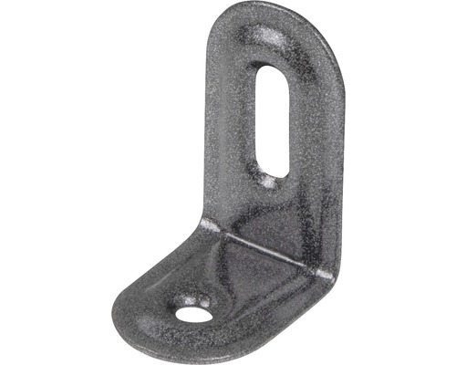 Rohový spojovací prvok z kovu s montážnymi otvormi