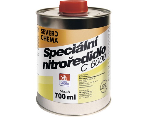 Špeciálne nitroriedidlo Severochema C 6000 700 ml Špeciálne nitro riedidlo C 6000 v 700 ml plechovke