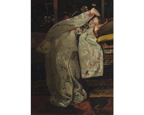 Obraz na plátne Dievča v bielom kimone
