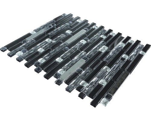 Mozaiková dlaždica s podlhovastými, obdĺžnikovými a štvorcovými prvkami