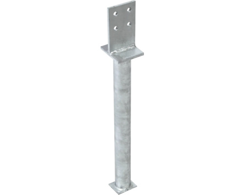 Kotevná pätka T so základňou na zabetónovanie 130 x 500 mm žiarom pozinkovaná 1 kus Oceľová pätka stĺpika pre exteriér
