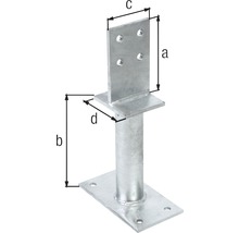 Pätka stĺpika na priskrutkovanie s rozmermi
