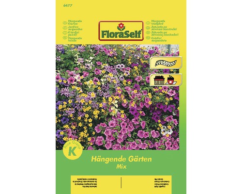 Kvetináčové kvetiny previsnuté mix semien FloraSelf výsevný pás