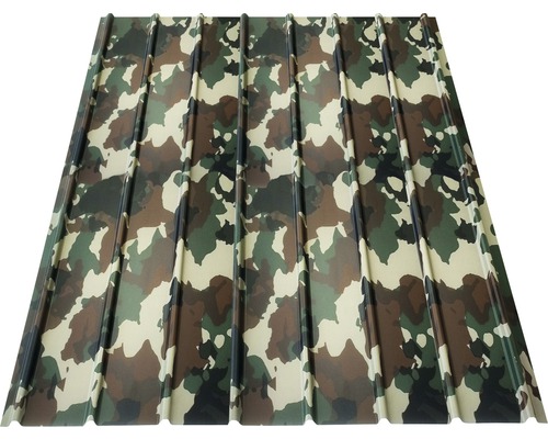 Trapézový plech Precit Roof H12 kamufláž 4000 x 910 x 0,4 mm Trapézový plech s maskovacím vzorom