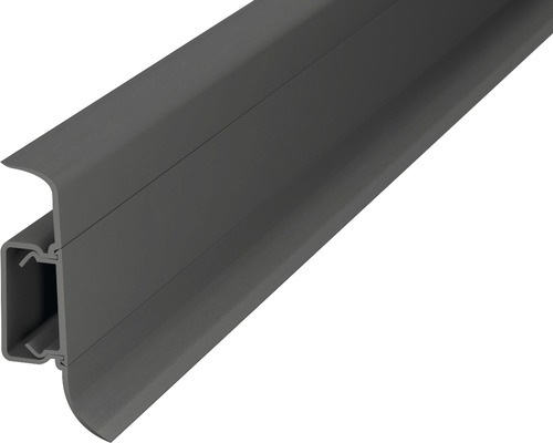 Soklová lišta kanáliková tmavosivá 50x2500 mm