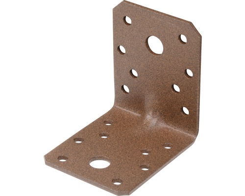 Rohová spojka z kovu s niekoľkými otvormi