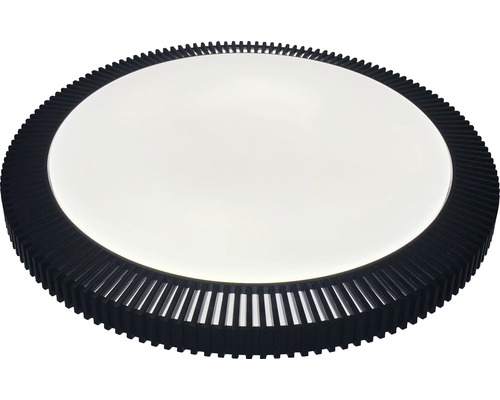 Okrúhle stropné svietidlo s rebrovaným okrajom