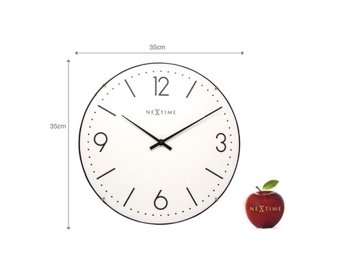 Okrúhle nástenné hodiny s priemerom 35 cm