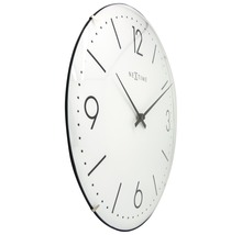 Nástenné hodiny NeXtime Basic Dome biele Ø 35 cm-thumb-4