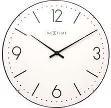 Nástenné hodiny NeXtime Basic Dome biele Ø 35 cm-thumb-1