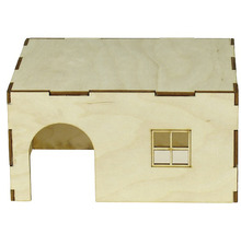 Domček pre hlodavce drevený 19x18,5x17,5 cm-thumb-0
