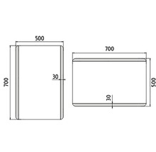 Zrkadlo do kúpeľne s LED osvetlením Nimco 50x70 cm ZP 17001