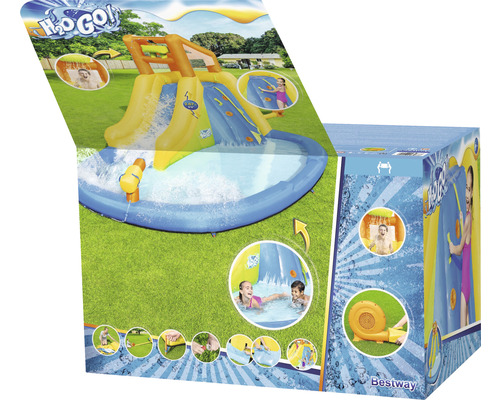 Balenie nafukovacieho vodného šmýkačky s bazénom od spoločnosti Bestway
