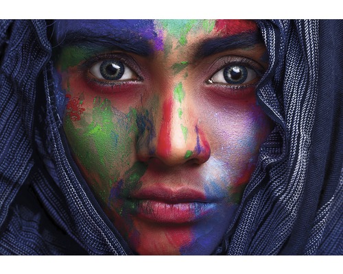 Obraz na plátne Colorful Face116x80 cm