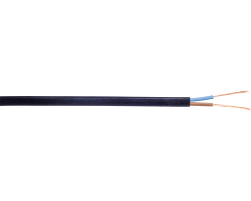 Napájací kábel H03VVH2-F (CYLY) 2x0,5 čierny 10m