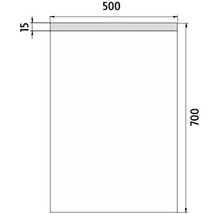 Zrkadlo do kúpeľne s LED osvetlením Nimco 50x70 cm ZP 8001