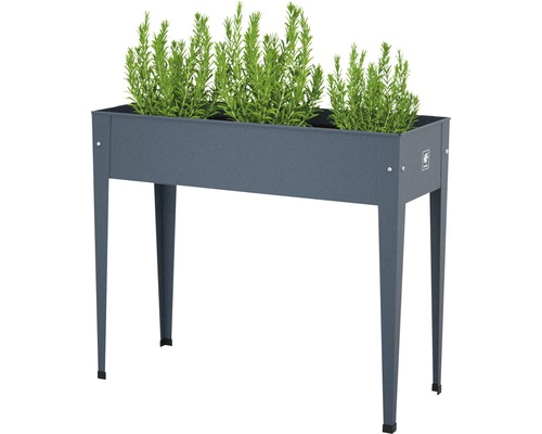 Kovový vyvýšený záhon s rastlinami