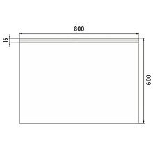 Zrkadlo do kúpeľne s LED osvetlením Nimco 80x60 cm ZP 8003