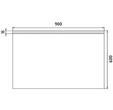 Zrkadlo do kúpeľne s LED osvetlením Nimco 90x60 cm ZP 8019