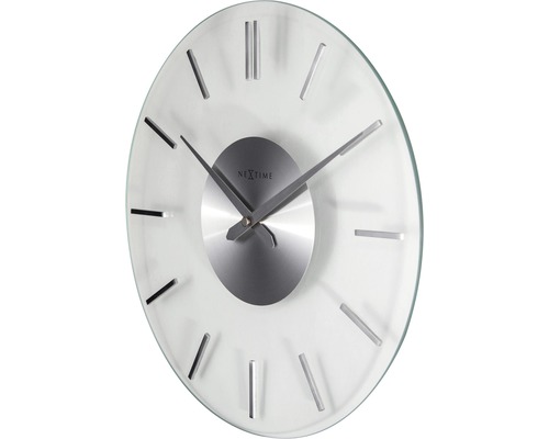 Nástenné hodiny Nextime zo skla