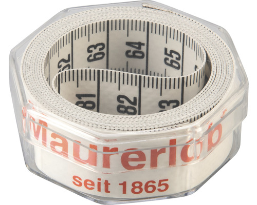 Murársky zvinovací meter v priehľadnej krabičke