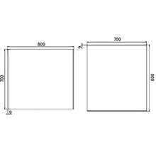 Zrkadlo do kúpeľne s LED osvetlením Nimco 80x70 cm ZP 9003