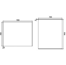 Zrkadlo do kúpeľne s LED osvetlením Nimco 90x70 cm ZP 9019
