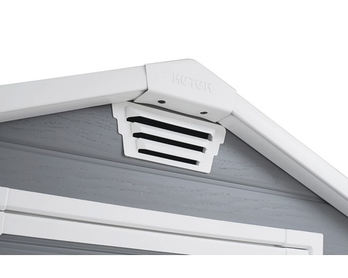 Detailný pohľad na vetranie záhradného domčeka od Keter